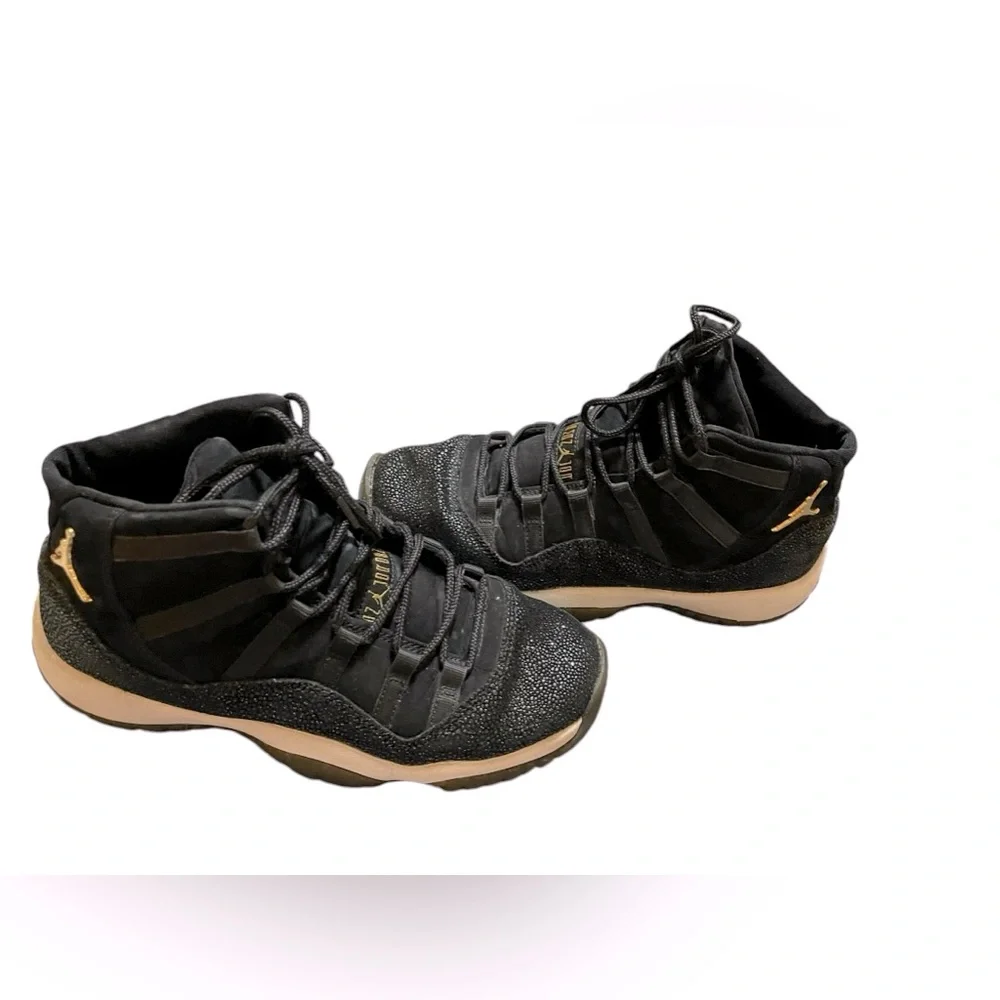 ❤️❤️ Air Jordan 11 Retro Perm HC Black & Metallic Gold With White Base